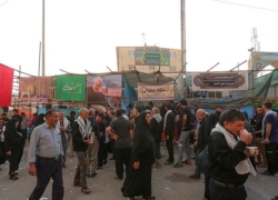 موکب شهدای برخوار در خدمت زائران کربلا