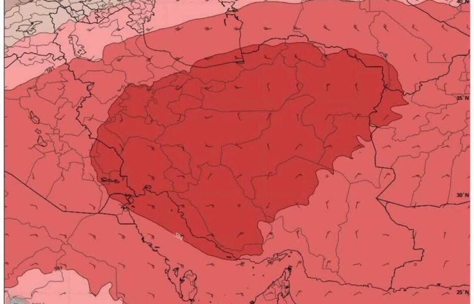 سایه گنبد حرارتی بر اصفهان!