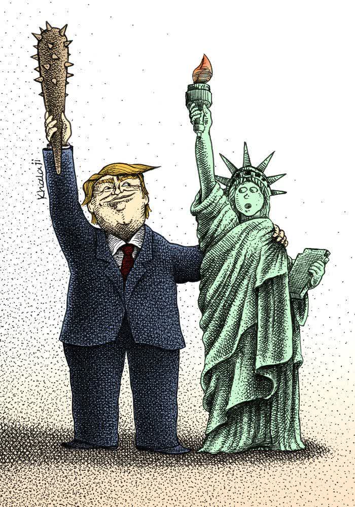 آغاز یک پایان، پیام کاریکاتوریست‌ها برای ترامپ - اصفهان زیبا