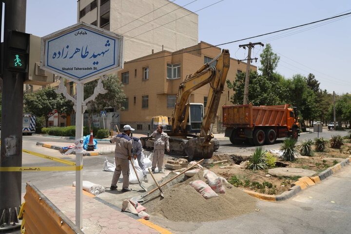 خط اصلی انتقال فاضلاب محدوده ملک‌شهر دوباره فروریخت!