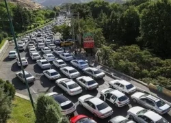 ترافیک سنگین در محور چالوس مسیر شمال به جنوب ادامه دارد