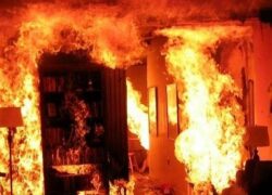 آتش‌سوزی مهیب در یک واحد مسکونی بر اثر اتصال وسیله برقی