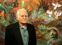 تدفین پیکر استاد فرشچیان در جوار آرامگاه صائب تبریزی