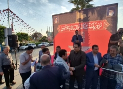 آئین بدرقه خادمان اربعین اتوبوسرانی اصفهان