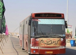 خدمات اتوبوسرانی اصفهان به زائران اربعین در مرز مهران