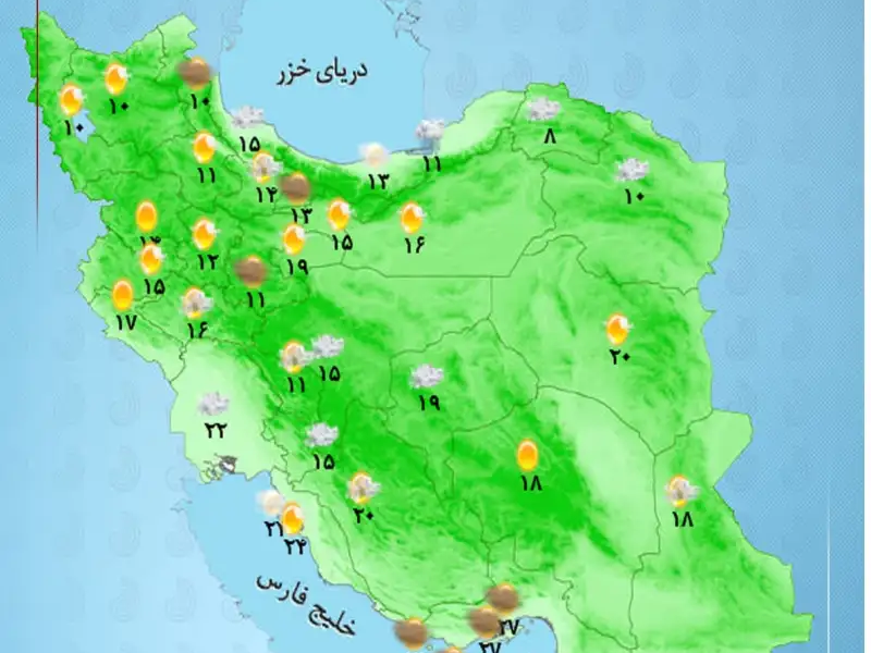 وضعیت آب و هوا امروز چهارشنبه ۱۷ دی ۱۴۰۴