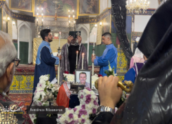 تشییع شهید آوانس سیمونیان در کلیسای مریم مقدس