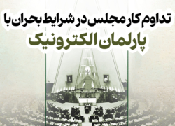 تداوم کار مجلس در شرایط بحران با پارلمان الکترونیک