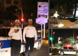 برخورد پلیس راهور اصفهان با تخلفات شبانه