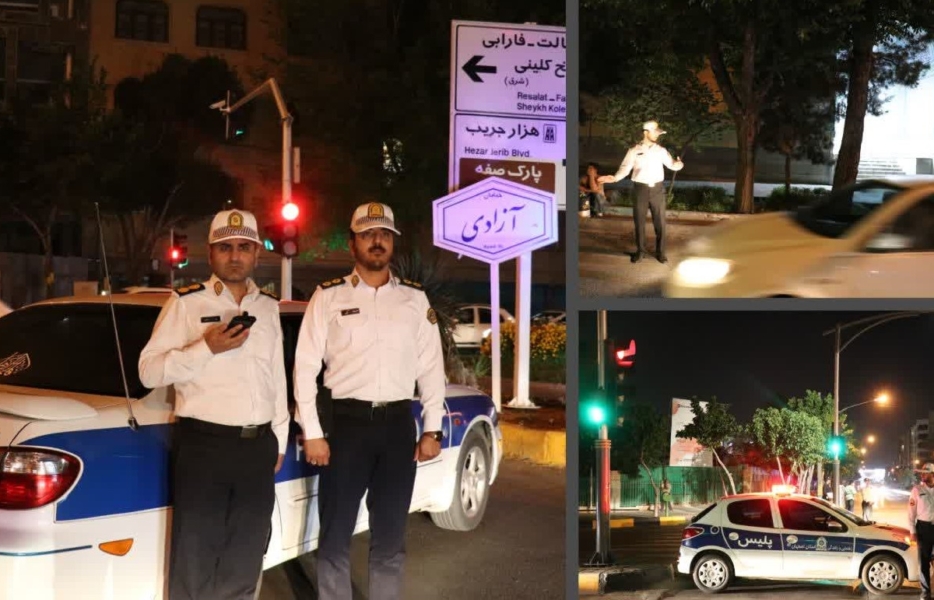 برخورد پلیس راهور اصفهان با تخلفات شبانه