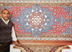 قصه اولین تابلوفرش قلم‌زنی ایران